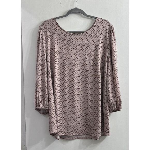 Adrianna Papell Women's Size‎ 2X Light Pink Black Top Career Business - Picture 1 of 9
